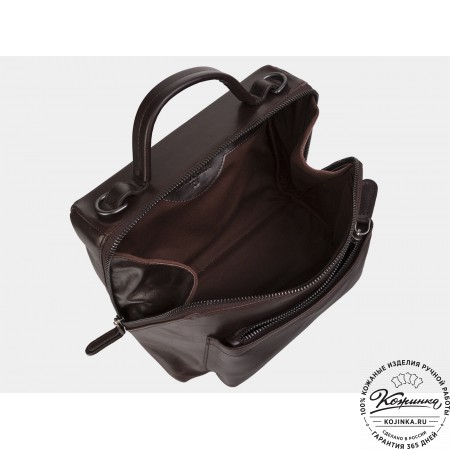 Женская кожаная сумка "Крис" (коричневая)